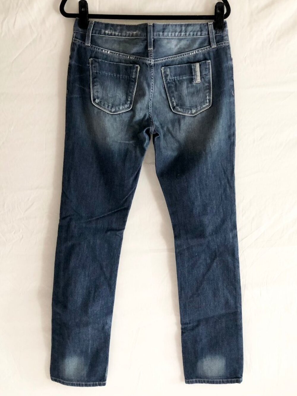 Black Orchid Distressed Boyfriend Jeans Medium Dark Blue Size 27 - Picture 2 of 7